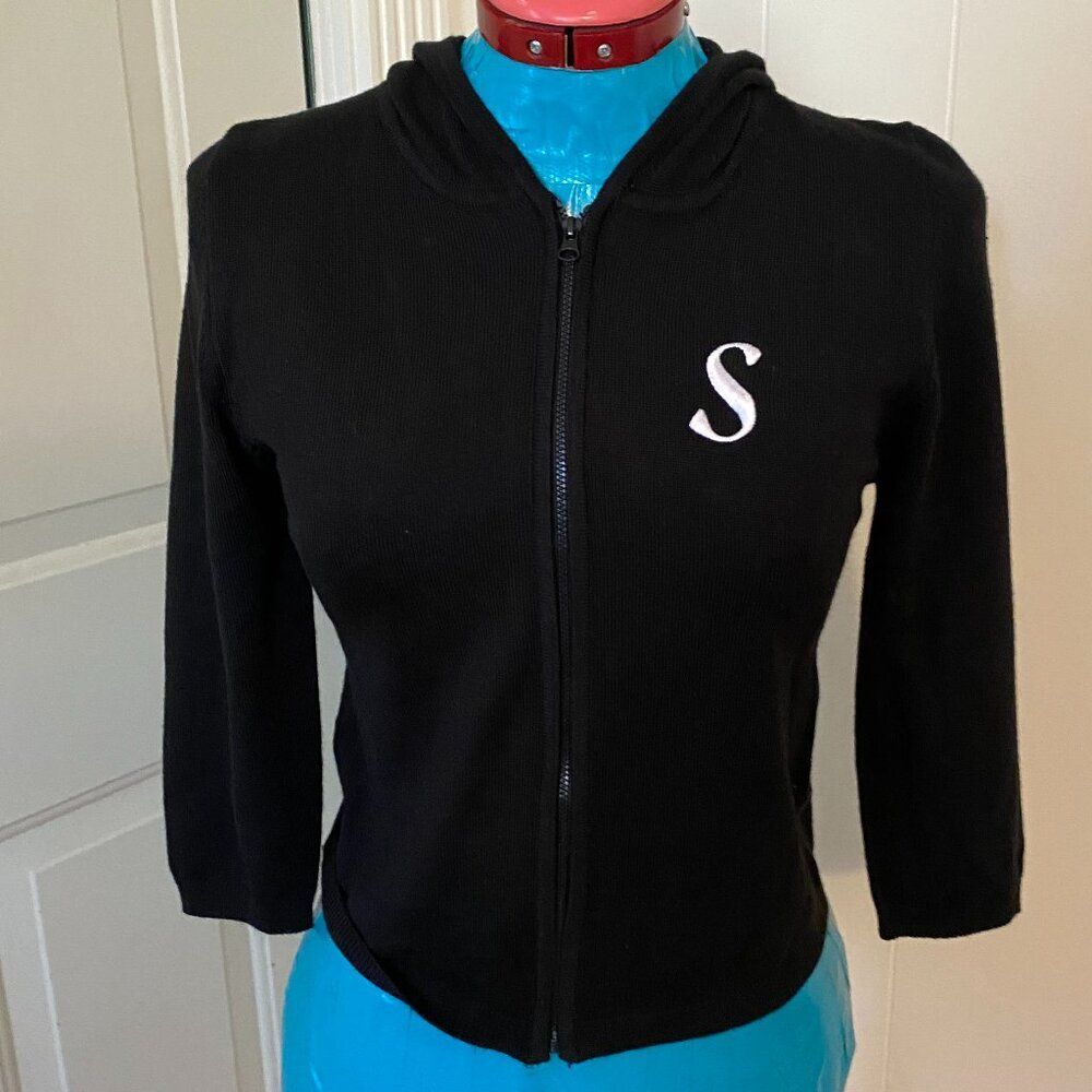 Sweater Project Hooded Long Sleeve Zip Up Sweater Women Size L